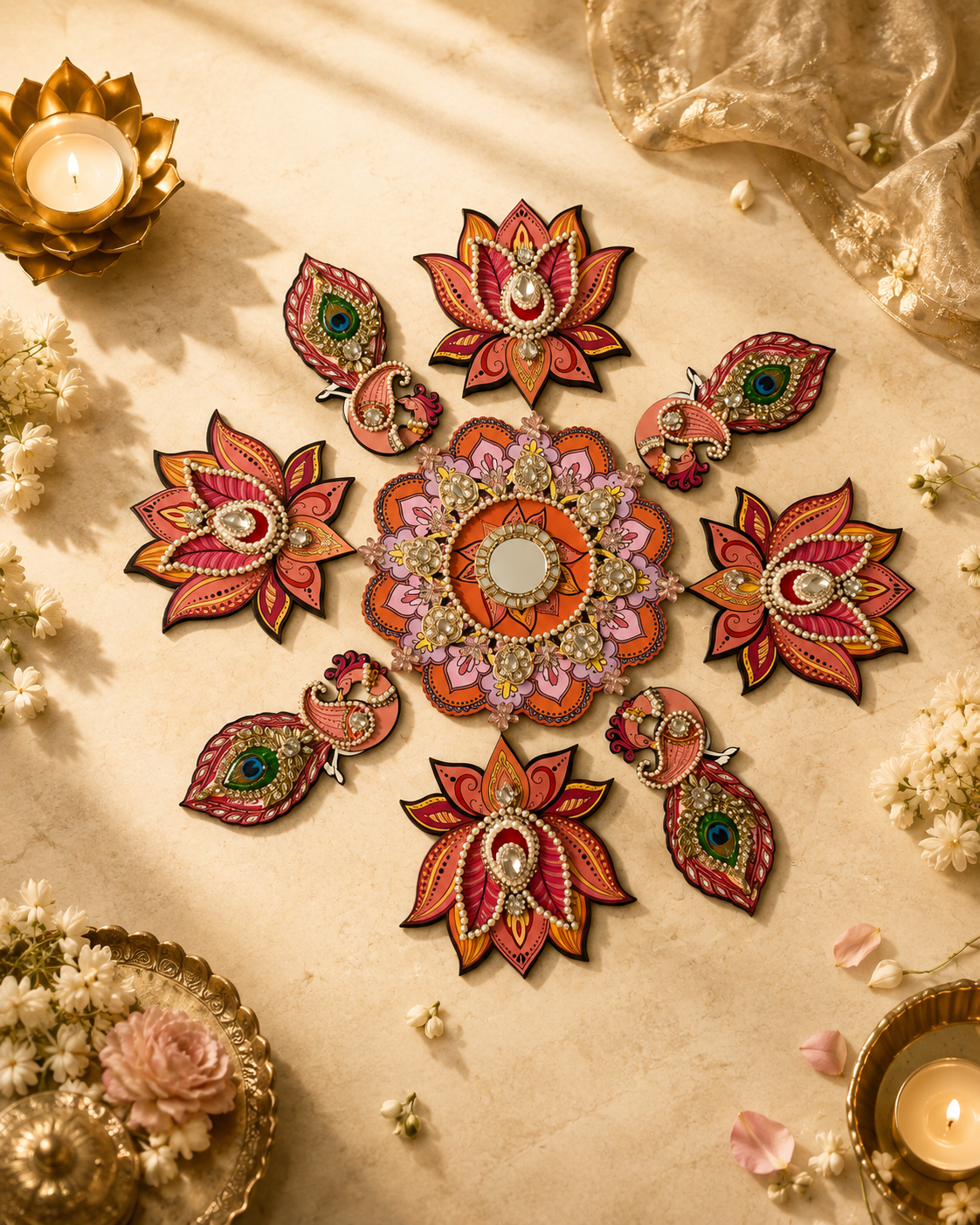 Coral Petite Rangoli