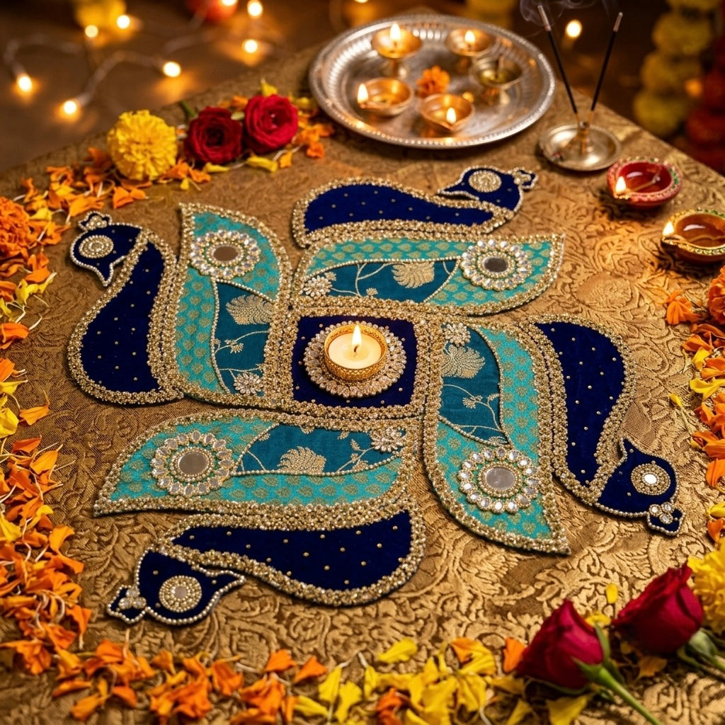 Mayur Swastik Rangoli